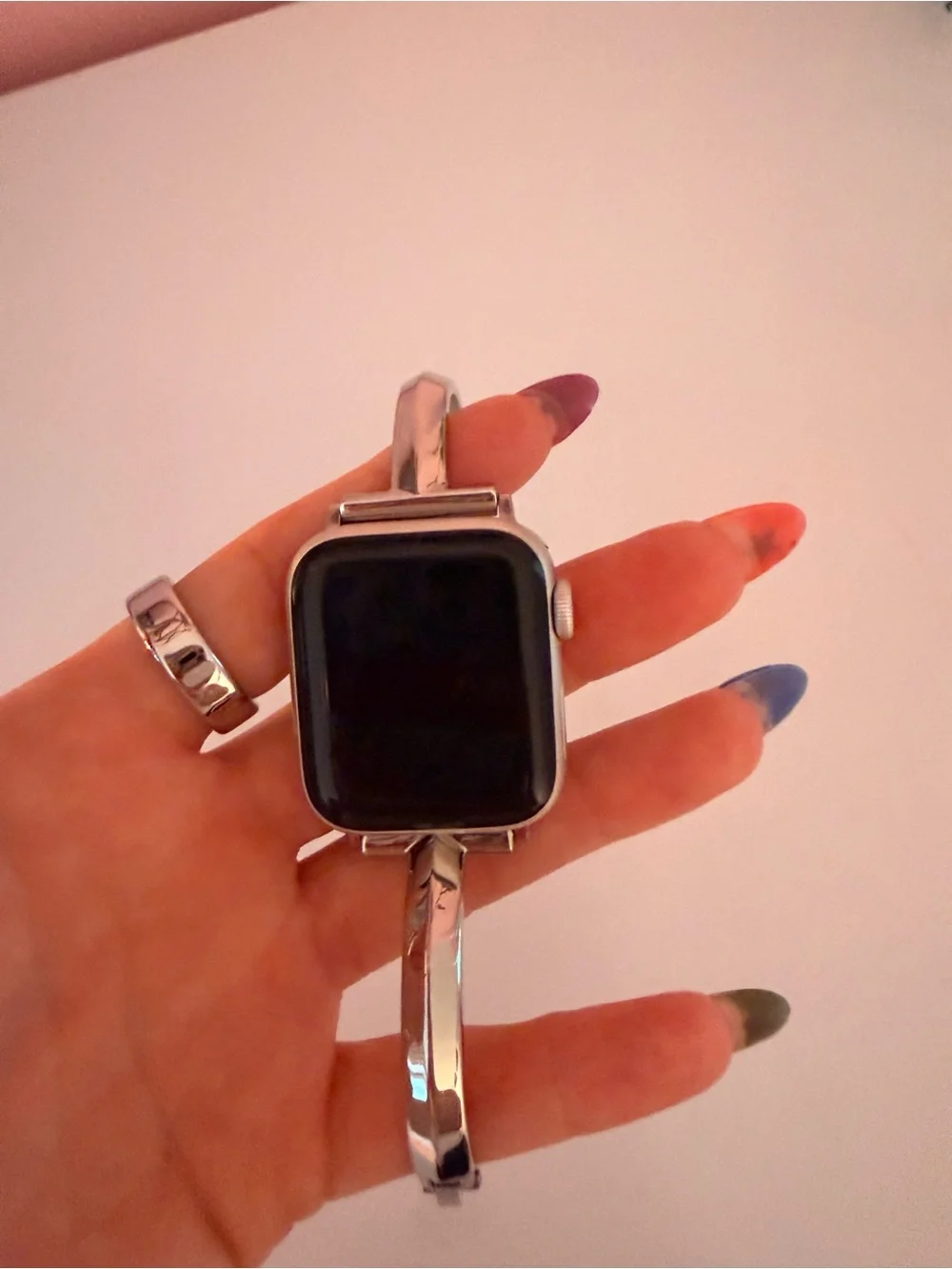 Silver Smartwatch Case and Stainless Connectors - Silver